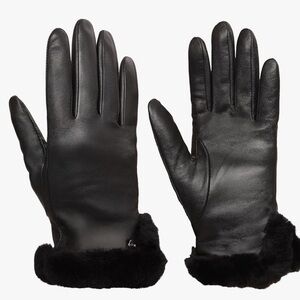 UGG XS LEATHER AND SHEARLING GLOVES